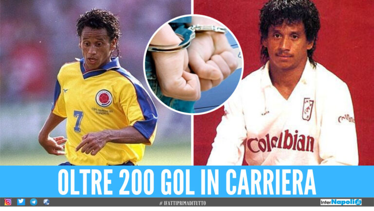 Narcos colombiano arrestato a Napoli, è un ex calciatore: ha partecipato a 2 Mondiali
