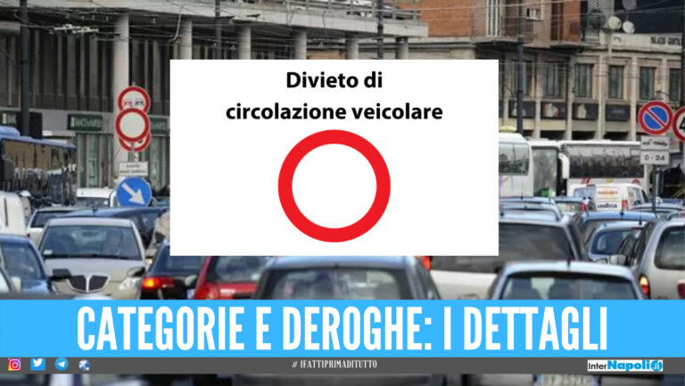 Stop auto a Napoli, circolazione vietata dal lunedì al venerdì dalle 8.30 alle 18.30