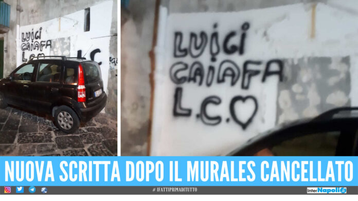 Scritta Luigi Caiafa a Forcella