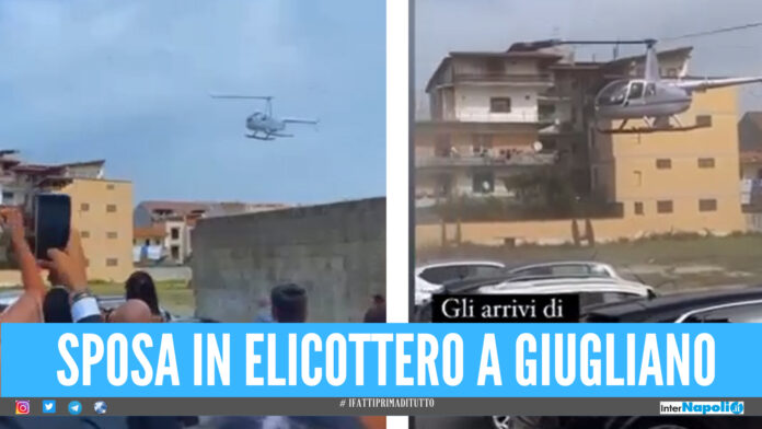 Sposa in elicottero a Giugliano