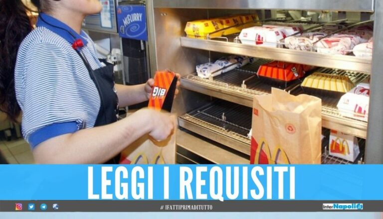 McDonald’s cerca 120 dipendenti in provincia di Napoli, presto 2 nuove aperture