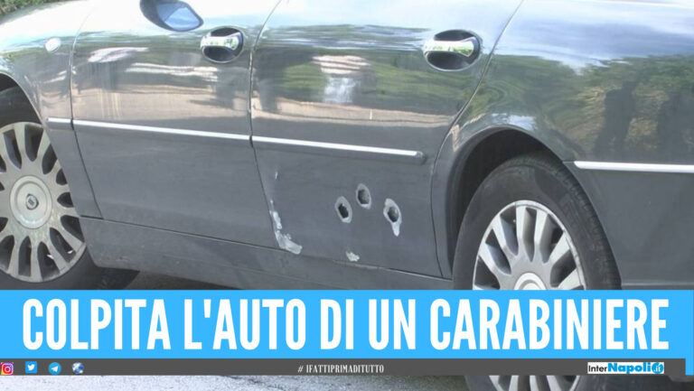  Auto di un carabiniere crivellata di colpi, paura in Campania