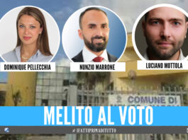 Liste dei tre candidati a Melito