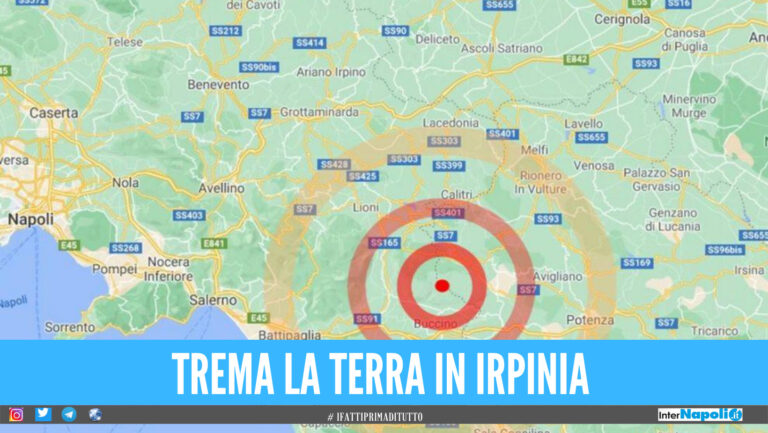 Terremoto, sciame sismica in Irpinia: quattro scosse in pochi minuti