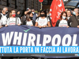 Proteste Whirlpool Napoli, foto ANSA