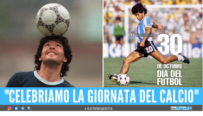 “Un pallone per ogni bambino”, l’iniziativa dei figli di Maradona nel giorno del compleanno