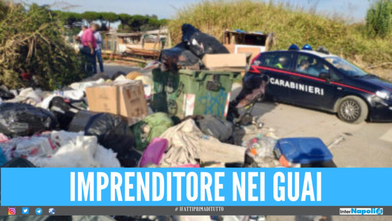 Imprenditore sversa rifiuti vicino al campo rom di Giugliano, preso dai carabinieri