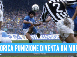 La punizione di Maradona in Napoli-Juve diventa un murales, a Qualiano l'iniziativa per ricordare il Pibe de Oro