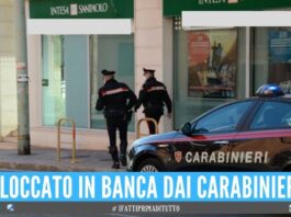 Entra in banca Intesa Sanpaolo armato di pistola, arrestato a Casandrino