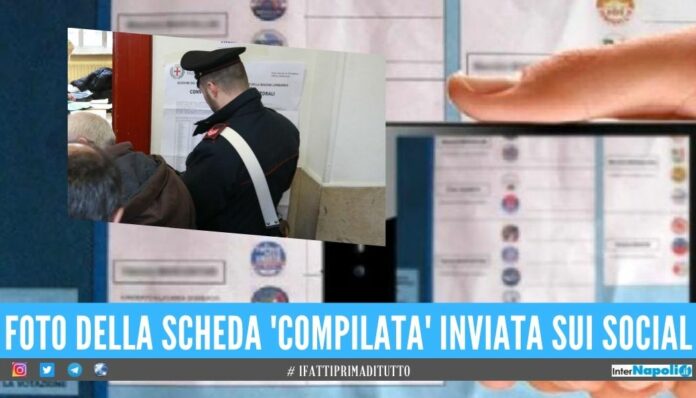 Fanno foto e video alla scheda elettorale, 2 denunciati in provincia di Napoli