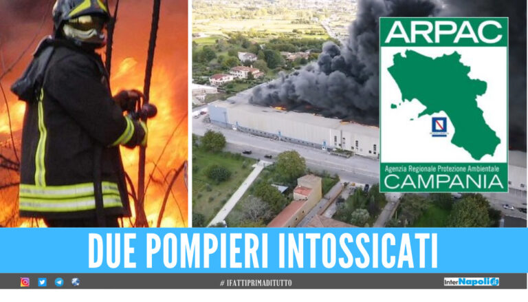 Fabbrica in fiamme ad Airola, arrivano i dati dell’Arpac sulla qualità dell’aria