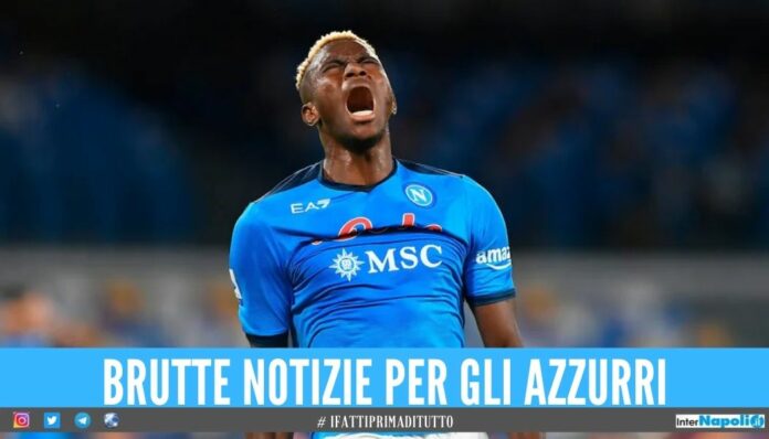 Spalletti perde Osimhen, l'attaccante infortunato non parte per Salerno