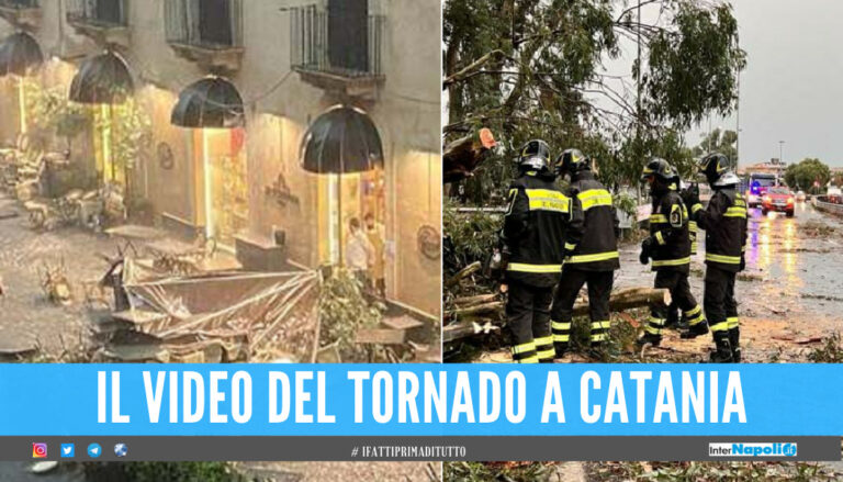 Tornado a Catania, pioggia e grandine seminano il caos in città: «Non uscite di casa»