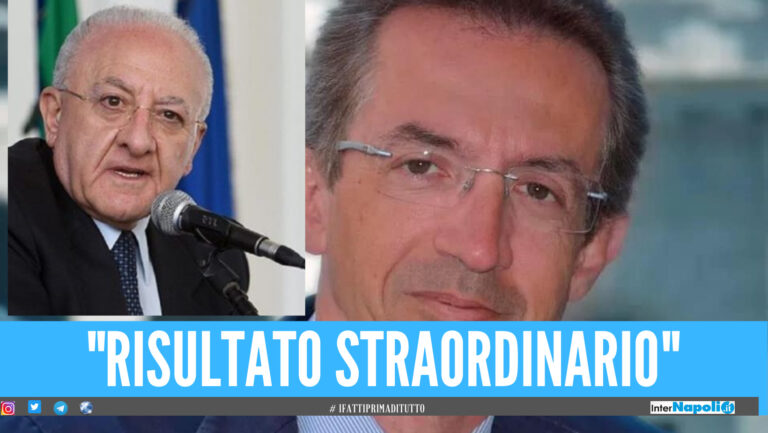 De Luca esulta per la vittoria di Manfredi: "Risultato straordinario per Napoli"