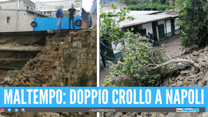 Doppio crollo a Napoli