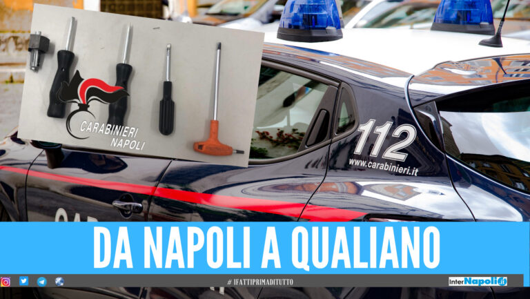 Rubano un’auto a Napoli, militari li rintracciano nel centro di Qualiano grazie al Gps: due arresti