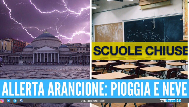 Allerta meteo, anche il comune di Napoli chiude le scuole: l’elenco