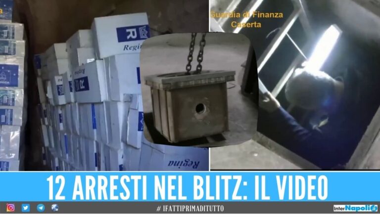Colpo al contrabbando tra Napoli e Caserta, sigarette nascoste nel ‘bunker’