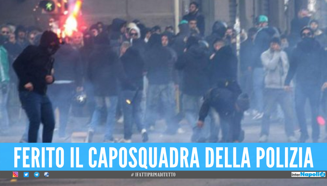 Napoli-Lazio, scontri prima della partita: 2 tifosi in ospedale e un poliziotto ferito