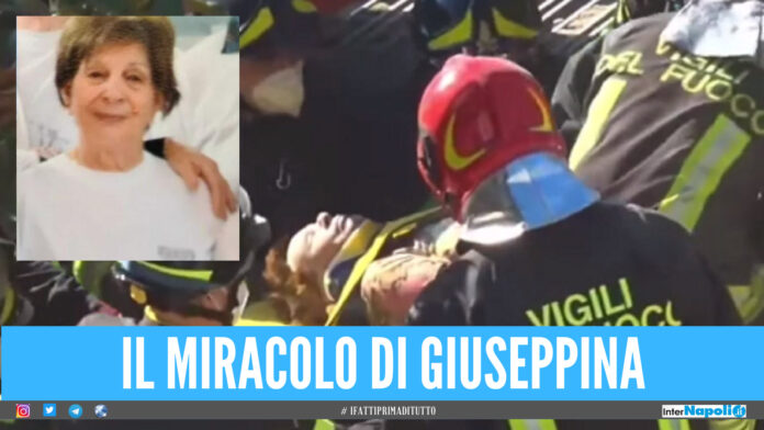 Giuseppina estratta viva dalle macerie