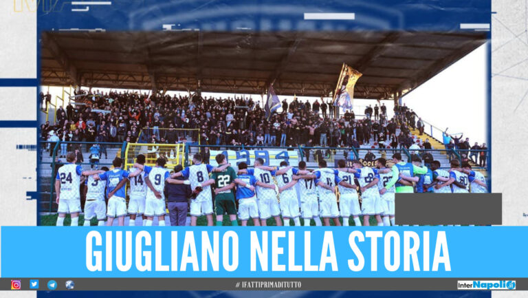Il Giugliano contro l’Afragolese centra la  nona vittoria; i gialloblu di Ferraro nella storia