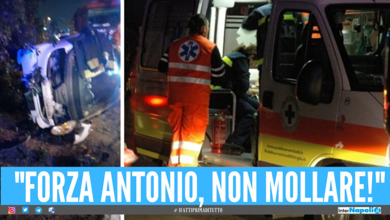 “Forza Antonio, non mollare”, 25enne di Casavatore grave dopo un incidente sulla Circumvallazione a Casoria