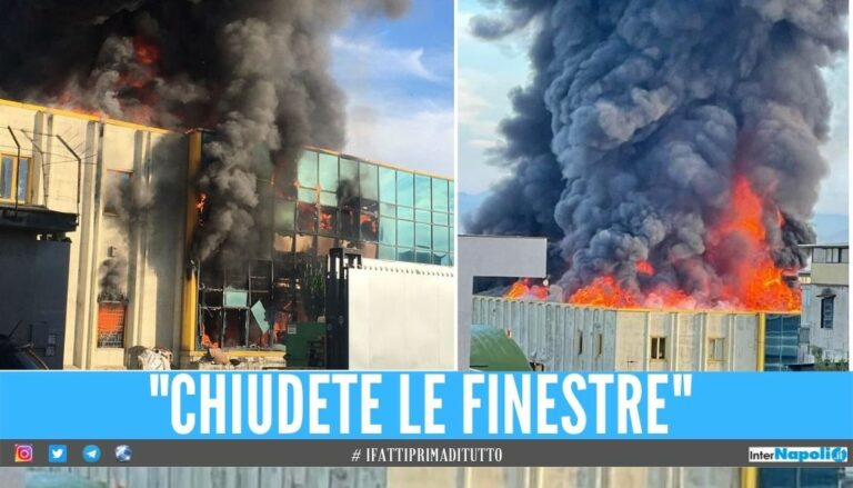 Incendio ad Arzano, l’allarme della sindaca: “Due focolai, restate a casa”