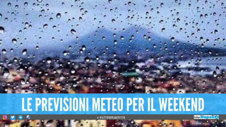 Napoli, sarà un altro weekend di pioggia: il sole tornerà ma solo per qualche ora