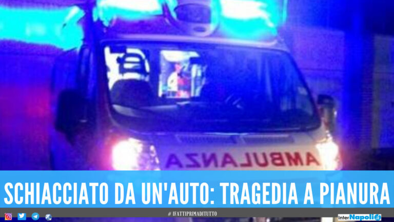 Tragedia a Pianura, muore schiacciato sotto un’automobile