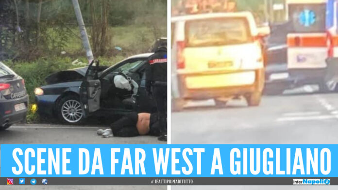 Scene da Far West a Giugliano, forzano posto di blocco si schiantano dopo l'inseguimento