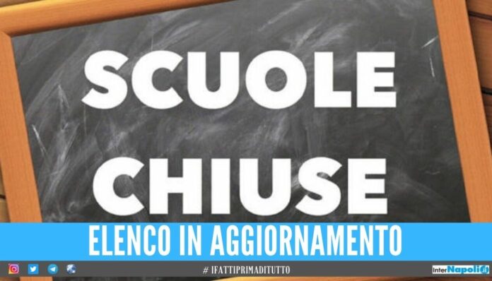 Scuole chiuse in provincia di Napoli, preoccupa l'allerta meteo l'elenco