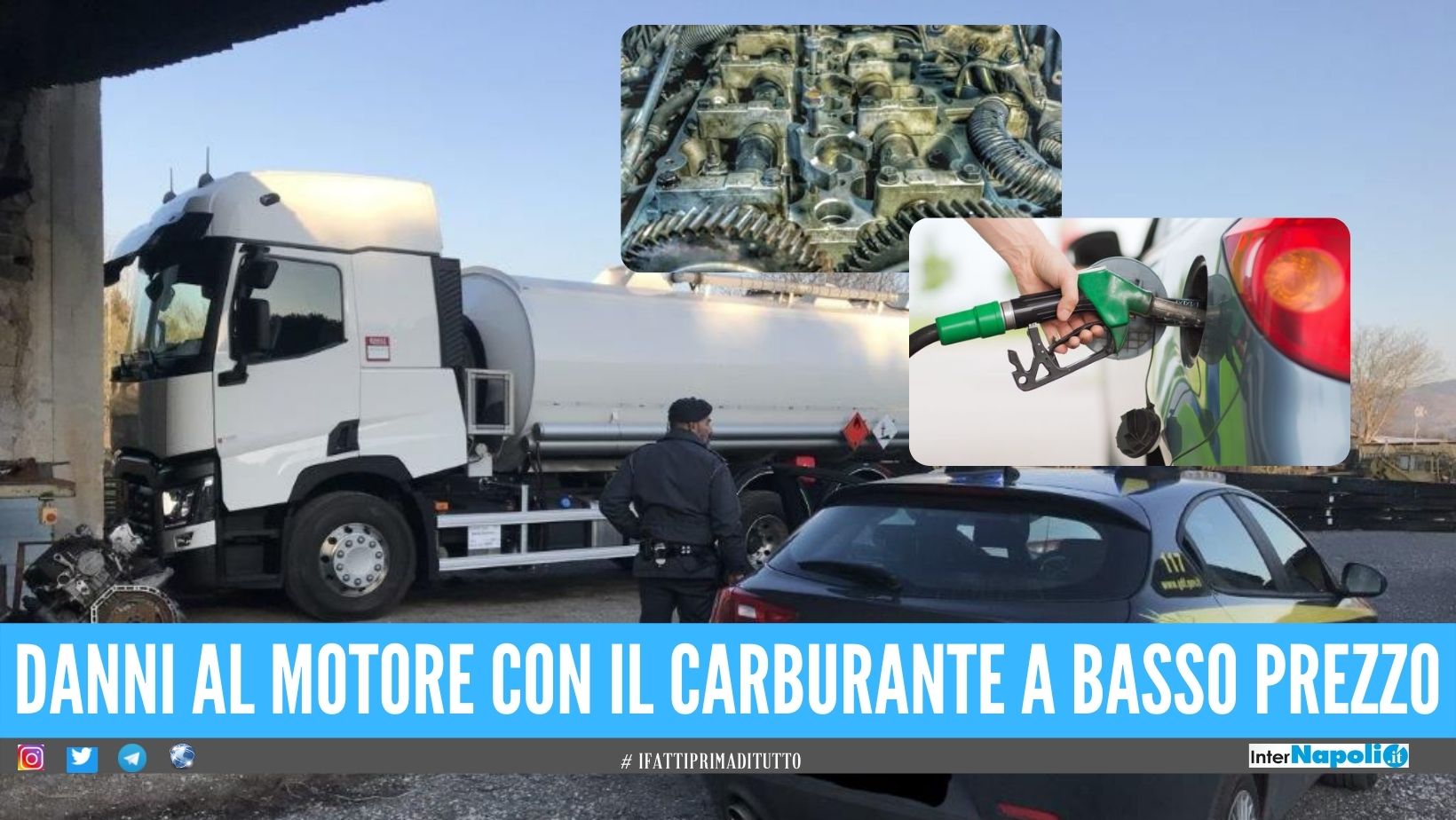 Sequestrati 200mila litri di carburante 'sporco' tra Napoli, Caserta e Salerno
