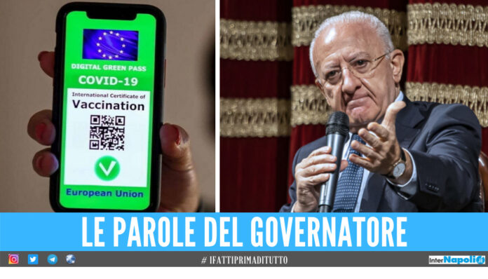 Vincenzo De Luca sul Super Green Pass