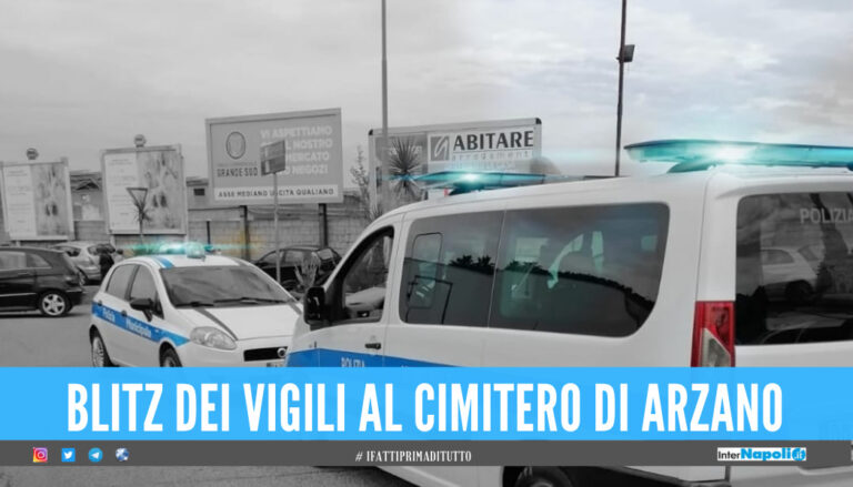 Baby parcheggiatori fuori il cimitero di Arzano, blitz dei vigili