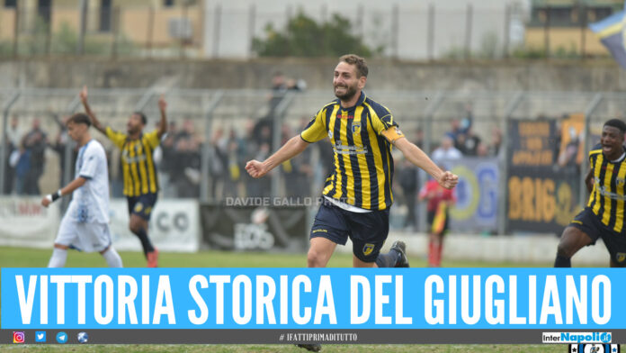 L'esultanza di Ciro Poziello