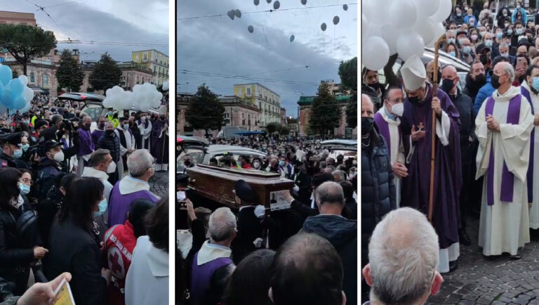 [Video]. “Dio, dove sei?”, è il giorno del dolore a Portici per il funerale di Peppe e Tullio