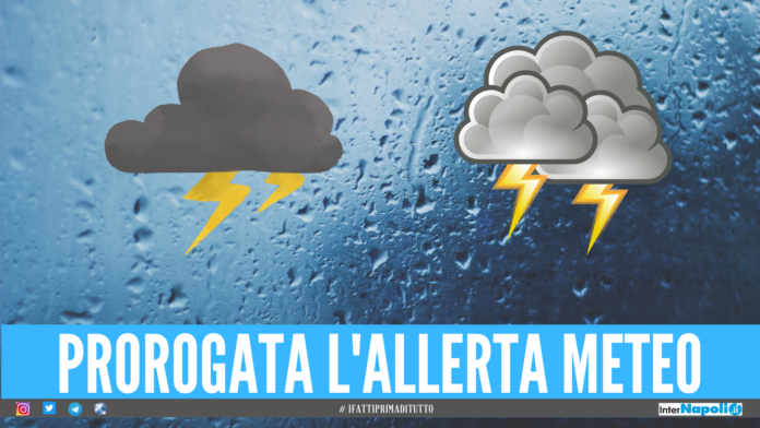 Prorogata allerta meteo in Campania