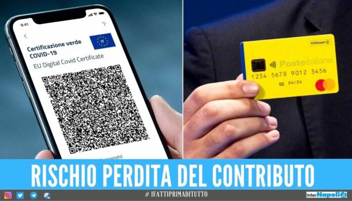 Stop al Reddito di cittadinanza per i no-vax, senza Green pass si perde l’assegno