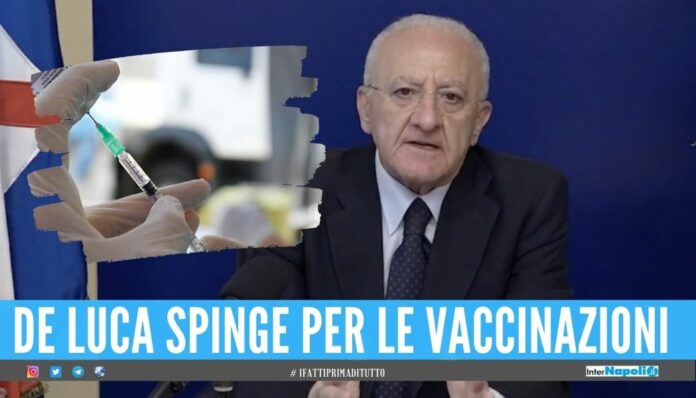 regione campanioa de luca covid no vax vaccinazioni