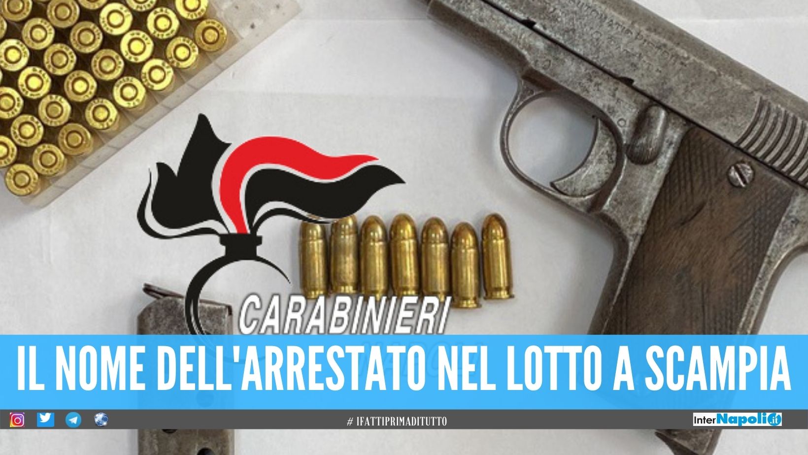 Arresto nella Vela Gialla di Scampia, trovata una pistola e 21mila euro in contanti
