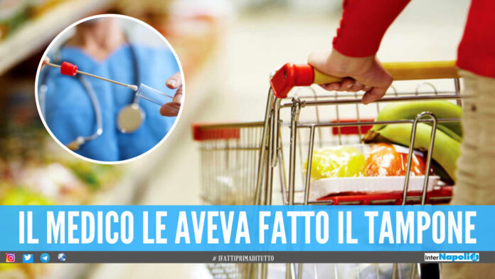 positiva va a fare la spesa