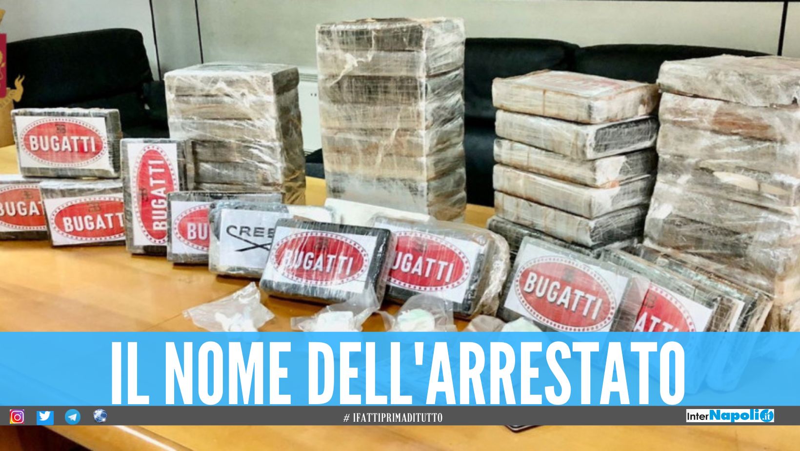 Nascondeva in casa 50 kg di cocaina 'Bugatti', scatta l'arresto a Casoria