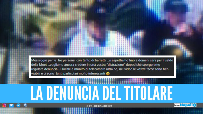 Ordinano champagne dal bar di Aversa e scappano, il titolare: «Abbiamo ripreso i vostri volti»