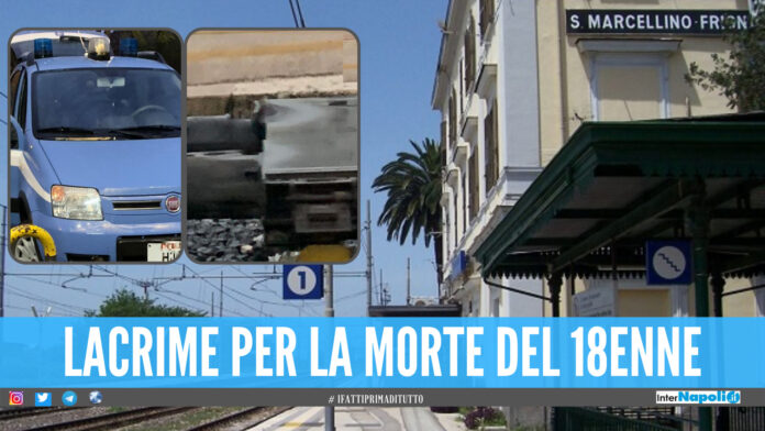 Raffaele travolto e ucciso dal treno, aveva 18anni la vittima dell'incidente a San Marcellino