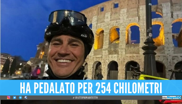 Fabio Cannavaro l'ha rifatto, in bici da Napoli a Roma in quasi 8 ore : 