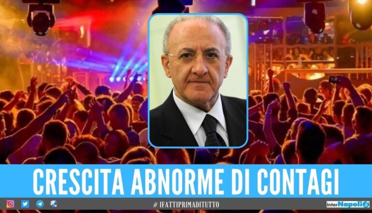 Stop a feste e veglioni nelle discoteche, De Luca firma l'ordinanza