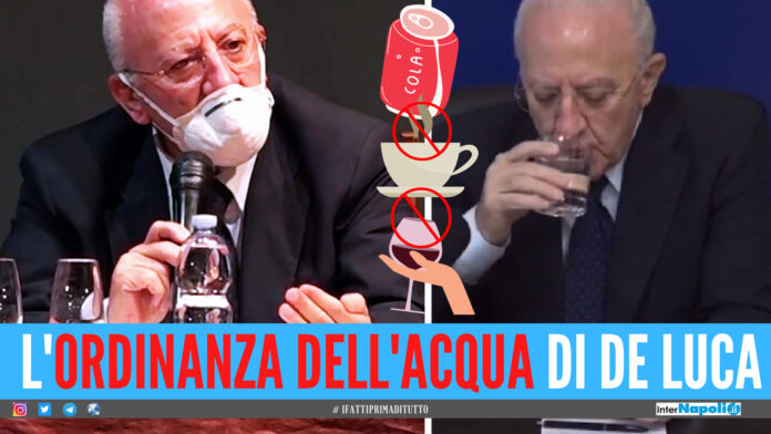 «Dal 23 al 1 gennaio si può bere solo acqua in strada», fa discutere l'ordinanza di De Luca per Natale e Capodanno