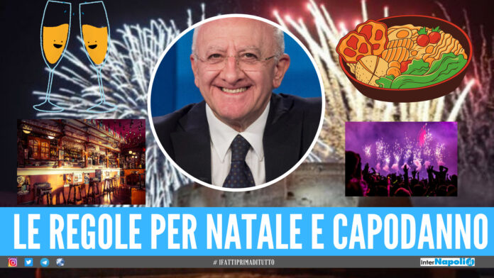 De Luca firma l'ordinanza Dal 23 dicembre al 1 gennaio stop a consumo cibo e bevande, no a feste e assembramenti