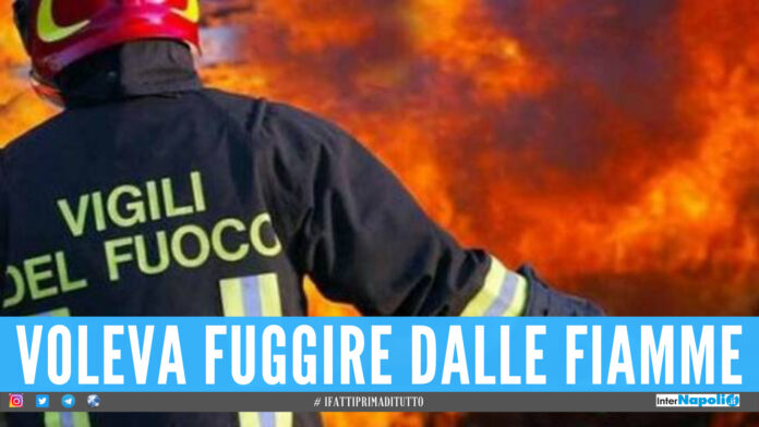 Incendio nell'Avellinese