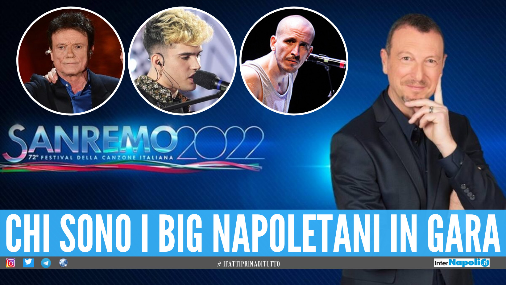 Massimo Ranieri, Aka7even e Giovanni Truppi i big napoletani in gara a Sanremo
